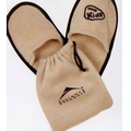 Fleece Slippers w/Fleece Draw String Bag